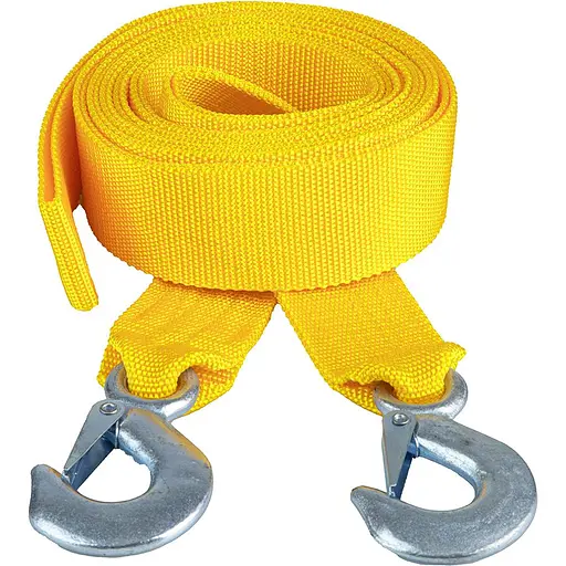 Трос буксир Штурмовик ТРШ-240-3-1 стрічка 3 тонни 40 мм х 4 м жовтий (ТРШ-240-3-1) - фото 1