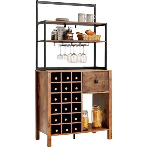 Стеллаж винный Costway Vinoteca кухонный шкаф в стиле Loft