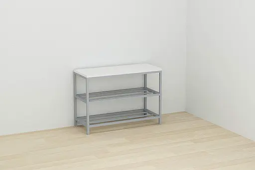 Банкетка універсальна Ferrum-decor Слайм 45x63x26 сірий ДСП Білий 16мм (FRD-104080) - фото 4