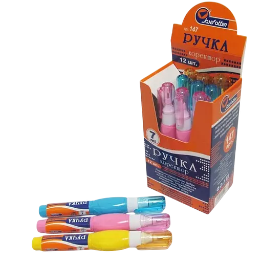 Коректор-ручка, Josef Otten, 7 мл, металевий наконечник (В асортименті), 12 шт. в упаковці