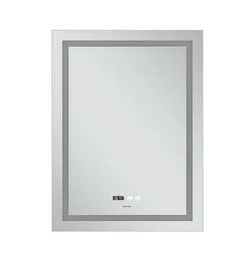 Зеркало Mixxus Premium FLASH MR21-60x80 (LED Touch, Anti-fog, часы) (MP6617) - фото 3