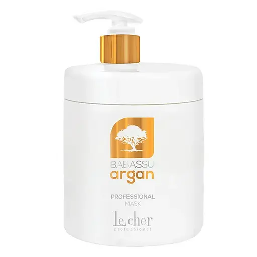 Професійна маска для волосся арганова з маслом Бабасу Babassu Argan Le Cher, 1000 мл - фото 1