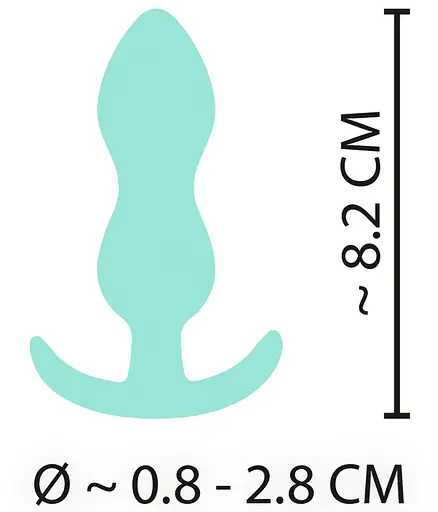 Анальна пробка Cuties Mini Butt 7.5х2.8 см (м'ятний) - фото 8
