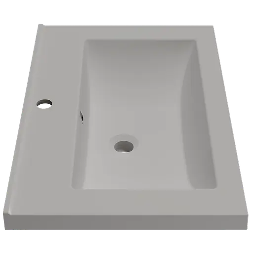 Раковина глянцева врізна Amidicon Cosmo 70 700x450 з литого каменю Cosmo _70_HL, Білий - фото 3