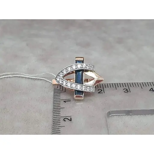 Золоті сережки Tango з агатом та фіанітами. 459205 - фото 5