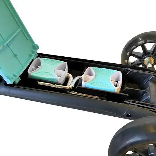 Детский трехколесный самокат велосипед беговел (Голубой) - фото 4