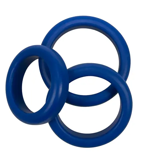 Набор эрекционных колец You2Toys Blue Mate Cockring Set 3 шт. синий - фото 2