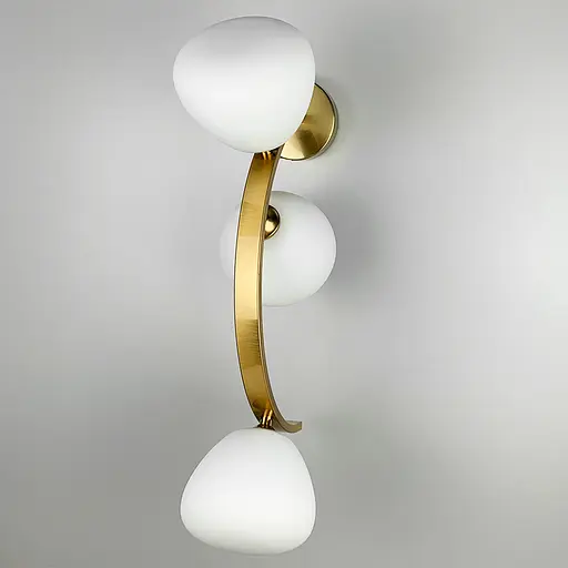 Вражаючий стіновий світильник Modern Floral Arch на 3 плафони Line F C 18B/3 AB - фото 6