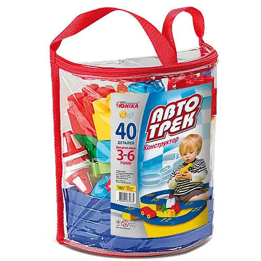 Конструктор детский Автотрек Юніка 70675 40 деталей рюкзак - фото 1