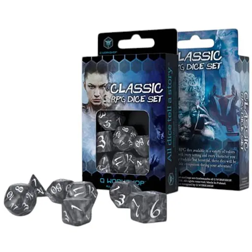 Набір кубиків Classic RPG Smoky & white Dice Set , 7 шт. (SCLE11) - фото 1