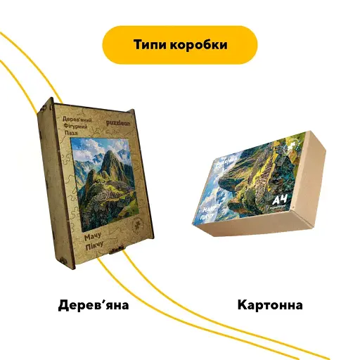 Дерев'яний фігурний пазл Мачу-Пікчу, А2, Дерев'яна коробка 300+ елементів - фото 4