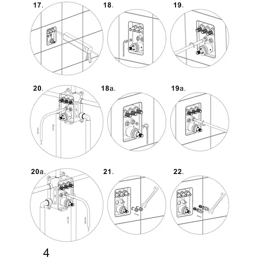 Душевая система встроенная TOPAZ LOFT TLF 32117-L06-C термостат для ванной комнаты с латунным смесителем - фото 8