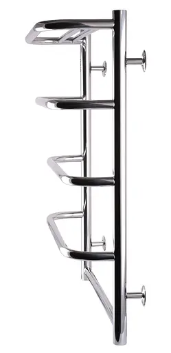 Водяна рушникосушка Unio KSp W 700-500-5 Каскад скоба з полицею, Хром - фото 3