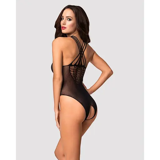 Бодістокінг з великою та дрібною сіткою Obsessive B118 teddy S/M/L - фото 5