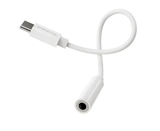 Адаптер переходник Borofone BV13 AUX 3.5 мм Type-C конвертер 11 см - фото 3