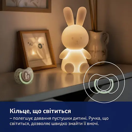 Пустушка LOVI Night&Day Girl Hedgehog силіконова динамічна 6-18 міс. 2 шт. (22/930) - фото 17