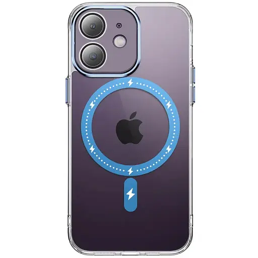 Чохол Epik TPU+PC Colorful with MagSafe для Apple iPhone 12 6.1 Blue