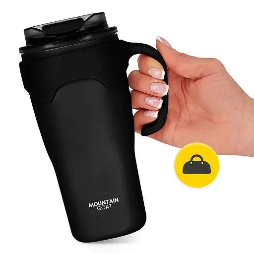 Термокружка Mountain Goat со соломинкой 0.65 л Black (P-5905973406123) - фото 9