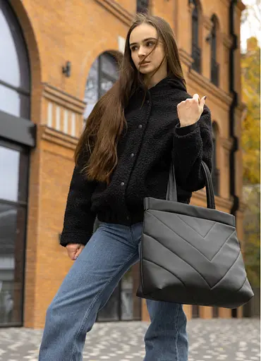 Сумка Sambag Shopper Tote QRS черный 42 х 34 х 14 см (93383001) - фото 3