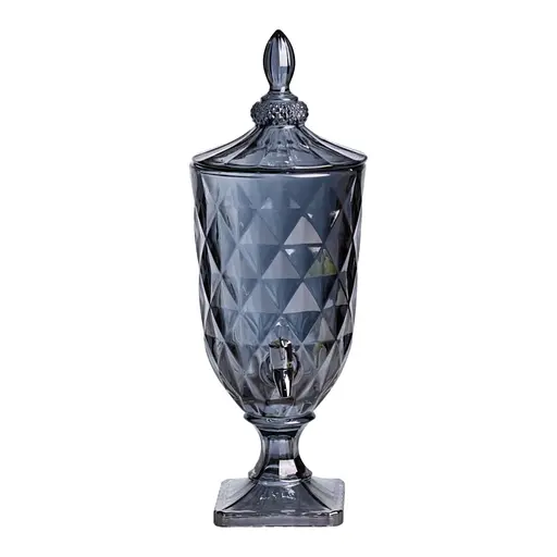 Лимонадниця з краном скляна 3 л диспенсер для напоїв лимонадник із краном Сірий Yiwu HP-19-305 - фото 2