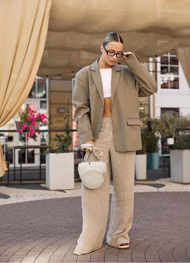 Женская кроссоди сумка бананка Sambag Sofi серая 20×18×5 см (88193030) - фото 2