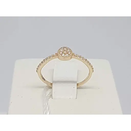 Золоте кільце Родинні коштовності з фіанітами. 11110467 16,5 - фото 4