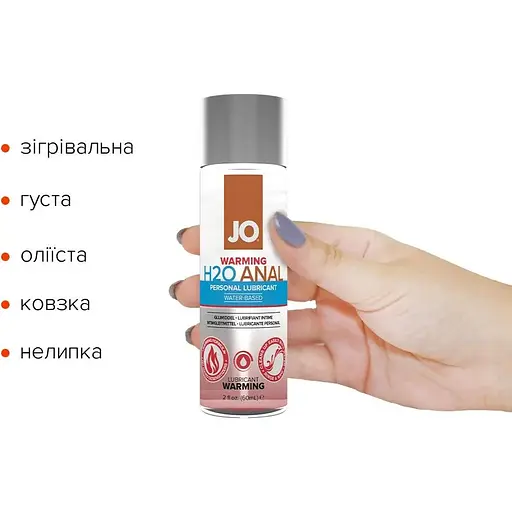 Анальна змазка System JO Anal H2O - Warming (60 мл) - фото 2