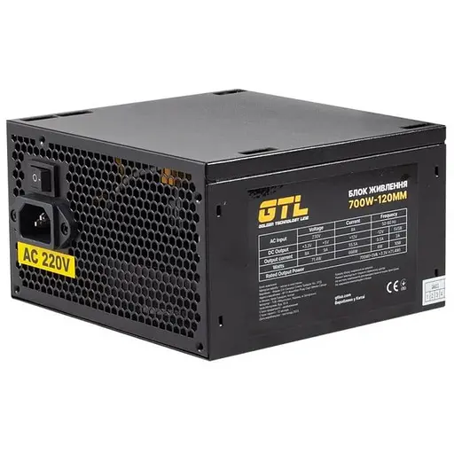 Блок живлення GTL 700W Gaming Star Black 80 Plus (GTLGS700BK) - фото 1