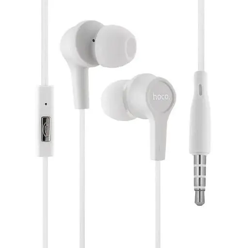 Проводные наушники Hoco M50 с микрофоном, вакуумные, 3.5мм, 1.2м, Белый