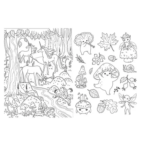Велика книга розмальовок Єдинороги та феї 1736009, 64 сторінки - фото 3