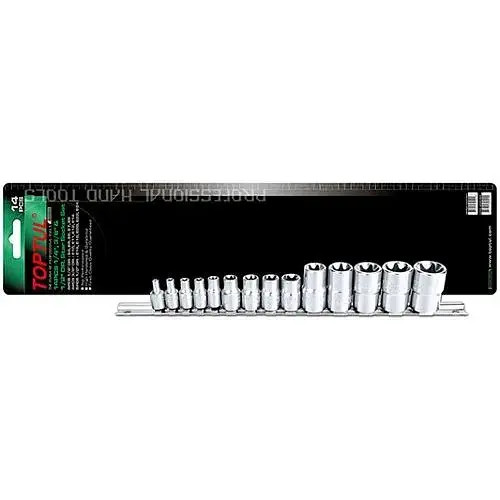 Комплект головок на планці 1/4-1/2 E4-E24 14 од. Toptul hoz0007628 - фото 1