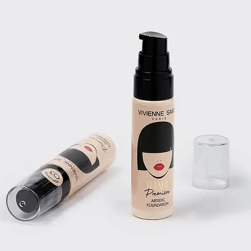 Тональный крем Vivienne Sabo Cabaret Premiere Artistic Foundation со сценическим эффектом тон 03 (Porcelaine) 25 мл - фото 3