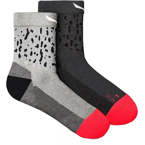 Шкарпетки Salewa Mountain Trainer Salamander W Quarter Sock 39-41 Grey/Black (1054-013.002.9682)