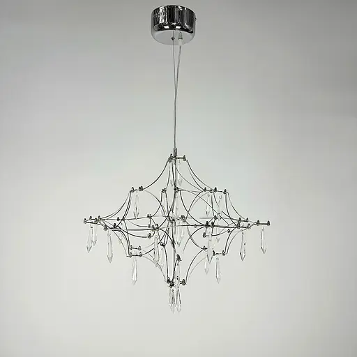 Невагома срібна Led люстра d60 см | Арт. MJ 156-600 CH | Line F - фото 2