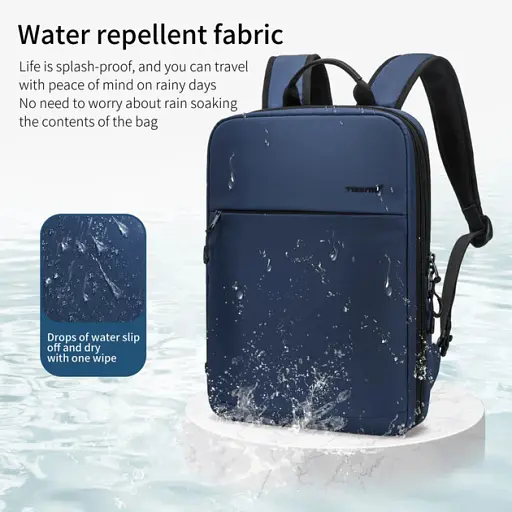 Рюкзак розширюваний міської Tigernu T-B9013 9.5-17.5 л з відсіком для ноутбука до 15.6" Blue (18191) - фото 6