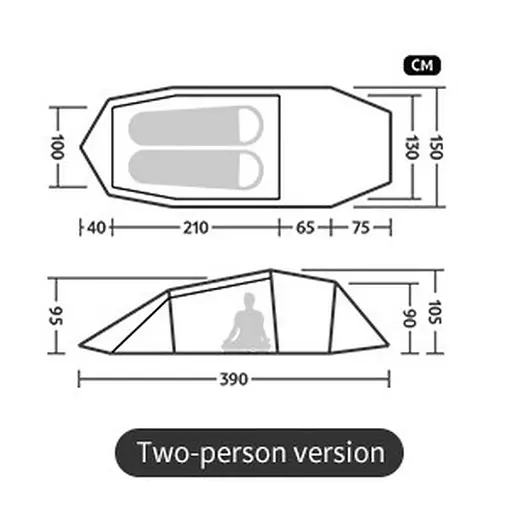 Намет Naturehike Opalus UL CNK2450WS036 двомісний темно-зелений - фото 7