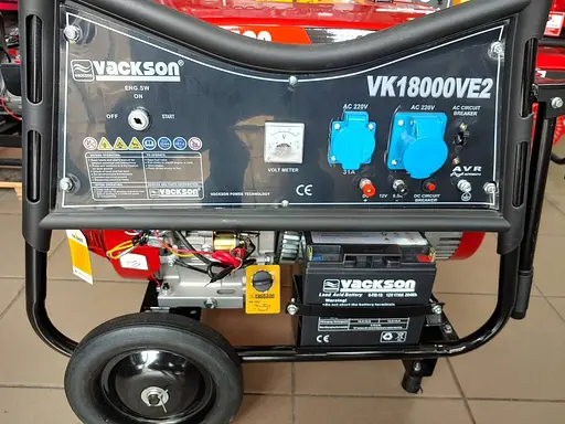 Генератор бензиновий Vackson VC18000EV2 8.5 кВт 1-фазний + AVR захист + електростатер - фото 2