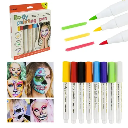 Дитячий набір аквагриму "Маркери" Bambi Cel-2502, 8 кольорів - фото 2