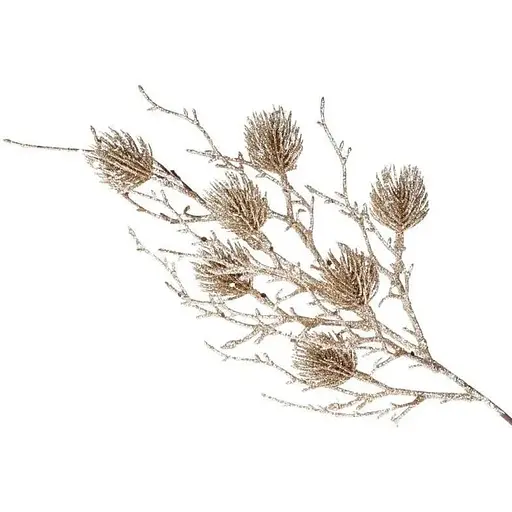 Декоративная ветка 51 см Искусственные материалы для декора и флористики для создания нежных и светлых композиций Шампань - фото 1