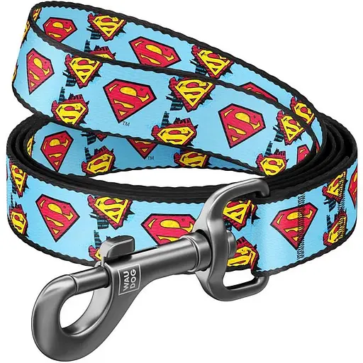 Повідець для собак Waudog Nylon нейлоновий, малюнок "Супермен"
