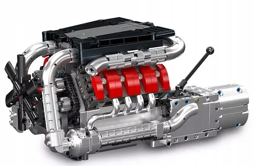 Конструктор двигатель Mould King Mercedes-Benz V8 моторизованный для детей и взрослых детский мотор 1169 деталей - фото 2