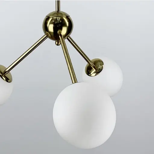 Підвісний/стельовий світильник з білими плафонами Line.F AOC 9/3 GD - фото 3