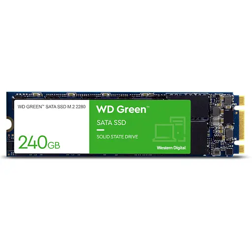 Накопитель SSD Western Digital m.2 sata 240GB GREEN WDS240G3G0B WD (WDS240G3G0B) - фото 1