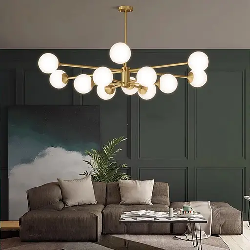 Потолочная люстра Right Selection на 12 плафонов Line.F CD 111/12 AB - фото 1