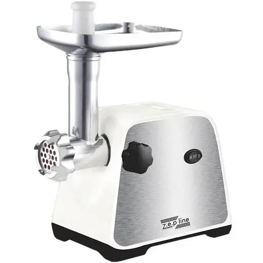 Электромясорубка Zepline ZP-002 мясорубка с реверсом и насадками для томатного сока и колбас 3000 Вт белая - фото 1