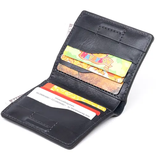 Мужской кожаный кошелек Grande Pelle 9.5х10х2 см acs0016029 - фото 3