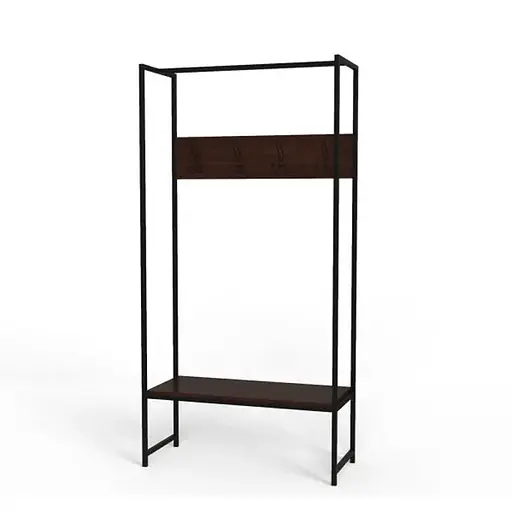 Вішалка модульна підлогова Ferrum-decor Треліс 12 180x90x38 чорний ДСП Венге 16мм (FRD-105519)