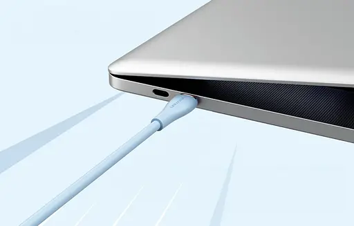 Кабель Vention USB 2.0 C Male to C Male 5A Cable 1.5M Light Blue Silicone Type (TAWSG) - фото 6