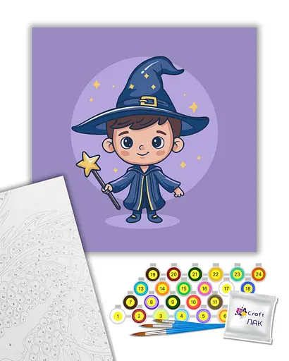 Набор для росписи ArtCraft Мальчик с волшебными мечтами 30 x 30 см (15652-AC) - фото 2