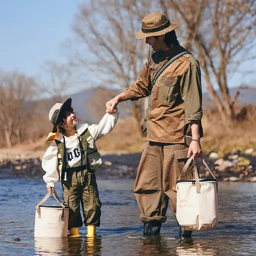 Складне відро для води Naturehike CNK2350CF010 ЕВА (20 л) Бежевий - фото 10